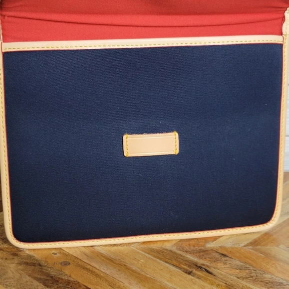 Dooney and Bourke Tablet Case Ipad Cover Padded Protector Navy Blue and Leather - Picture 4 of 11